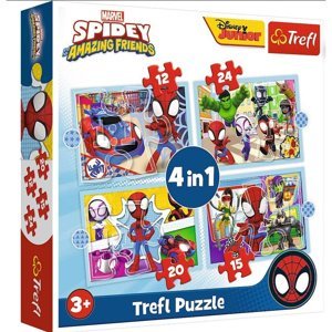 Trefl: Puzzle 4w1 - Spidey amazing friends