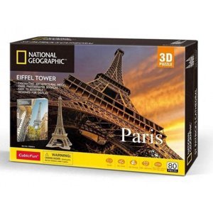 CubicFun 3D puzzle National Geographic: Eiffelova věž 80 ks