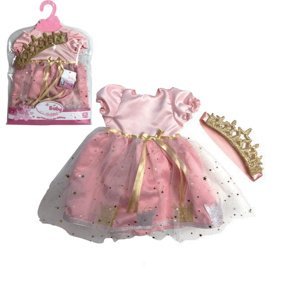 Souprava šatů pro panenky Princess Dress + korunka 43-46 cm