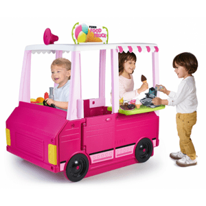 Feber Pink Food Truck 2v1 Kuchyně a vozidlo + potraviny a kuchyňské doplňky 50 ks