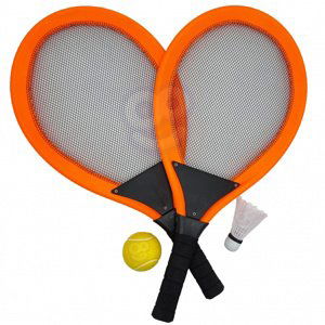 Woopie Velké tenisové rakety Badminton pro děti Set + Shuttle Ball