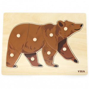 VIGA dřevěná vklládačka medvěd