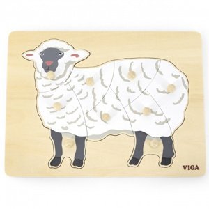 VIGA dřevěná vklládačka ovečka