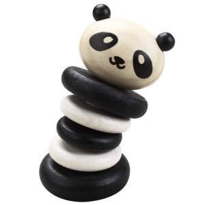 Dřevěné chrastítko Classic World Black and White Panda