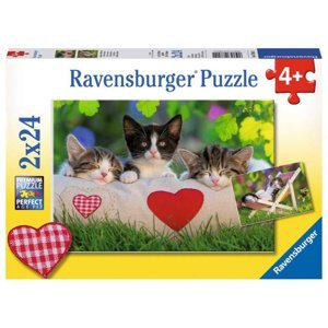 Ravensburger: Puzzle 2v1 - Spící koťata