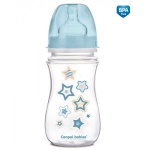 Canpol babies Newborn láhev na mléko modrá Hvězdy 240ml