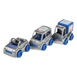 Wader Auto policejní Kid Cars 3ks plast 10cm v krabičce 30x8x10cm +
