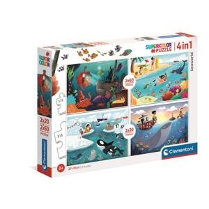 Clementoni - Puzzle 2x20 + 2x60 ks Mořský svět