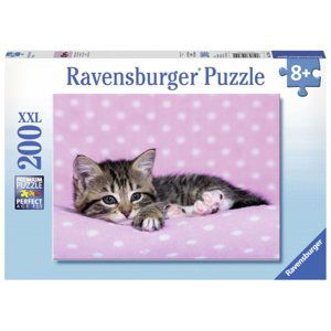 Ravensburger Roztomilé koťátko na růžové dece 200 XXL dílků