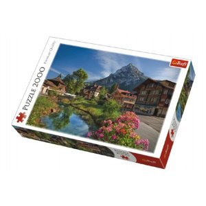 Puzzle Alpy v létě 2000 dílků 96x68cm v krabici 40x27x6cm