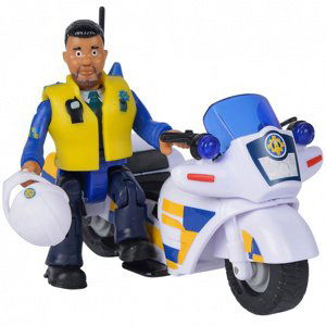 SIMBA Policejní motorka Fireman Sam s figurkou Malcolma + přívěsek