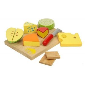 Bigjigs Toys dřevěné potraviny - sýry na desce