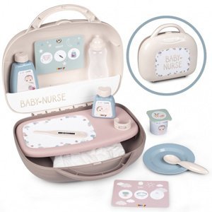 Smoby Přebalovací potřeby v kufříku Vanity Natur DAmour Baby Nurse s 12 doplňky