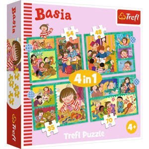 TREFL Puzzle 4v1 Příhody Basi