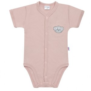 Kojenecké bavlněné celorozepínací body New Baby BrumBrum old pink