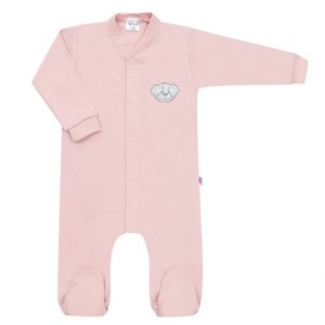 Kojenecký bavlněný overal New Baby BrumBrum old pink