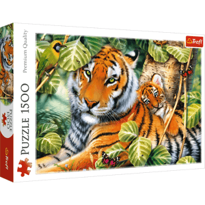 Trefl: Puzzle 1500 dílků - Dva tygři
