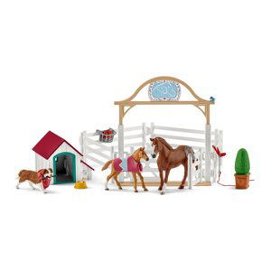 Schleich 42458 ohrada s koníky a fenka Ruby