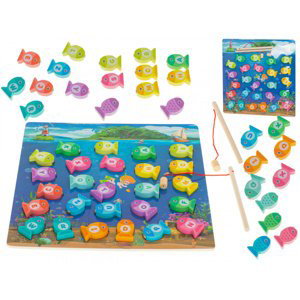 Montessori dřevěná rybářská hra s magnety