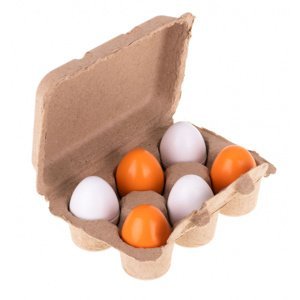 KIK KX7273 Dřevěné vajíčka v krabičce 6 ks