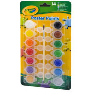 Crayola: Poster Paints 14 ks + štětec