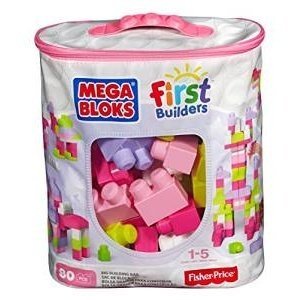Mega Bloks FB Pytel kostek (80) růžový