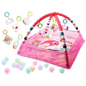 KIK Vzdělávací hrací deka s míčky růžová