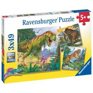 Ravensburger Pravěká zvířata 3 x 49 dílků