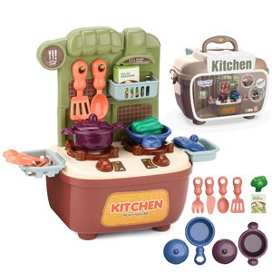 WOOPIE Little Chef Set 2v1 Kuchyňský kufřík 19 ks