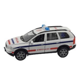 Auto ambulance Volvo 14 cm kovové se světlem a  zvukem