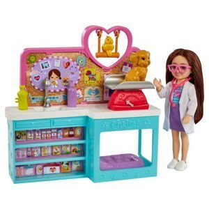 Barbie Chelsea veterinární ordinace + panenka