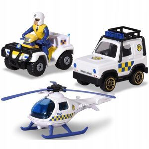 Dickie Fireman Sam Sada 3 policejních vozidel Policejní figurka