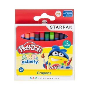 Voskové pastelky 12 barev Play-Doh STARPAK