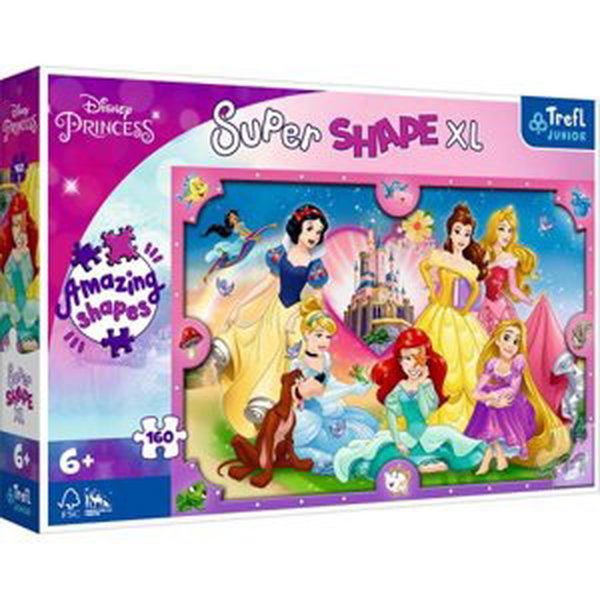 TREFL Super Shape XL Disney princezny: Růžový svět 160 dílků