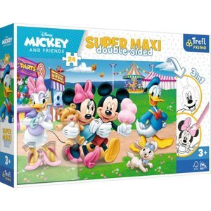 TREFL Oboustranné Mickey Mouse na pouti SUPER MAXI 24 dílků