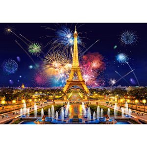 CASTORLAND Puzzle 1000 dílků Kouzlo noci, Paříž - ohňostroj nad Eiffelovou věží