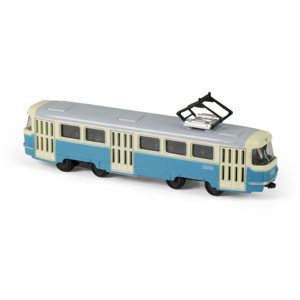 Rappa Kovová tramvaj na zpětný chod Tatra T3 - 16 cm modrá