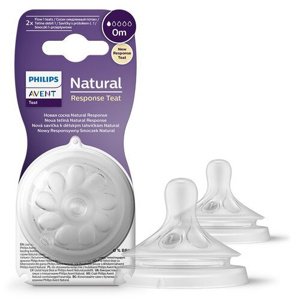 Philips Avent savička Natural Response 1 první průtok 2 ks transparentní