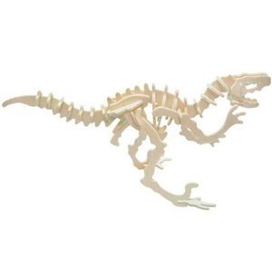 Dřevěné 3D puzzle skládačka - dinosauři Velociraptor