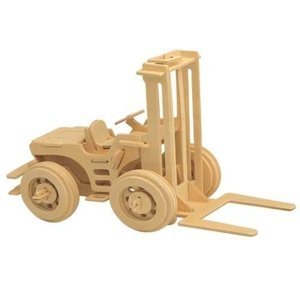 Dřevěné 3D puzzle skládačka auta - Vysokozdvižný vozík P024