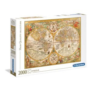 Clementoni Puzzle 2000 dílků Starověká mapa. Starožitná mapa světa