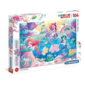 Clementoni Puzzle 104 dílků se třpytkami mořské panny Podvodní svět