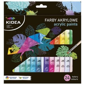 Akrylové barvy 24 barev Kidea