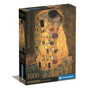Clementoni Puzzle 1000 dílků Kompaktní muzeum Klimt Il Bacio. Polibek 39790
