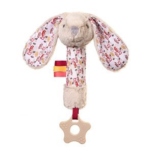 BabyOno plyšová hračka s pískátkem a kousátkem Rabbit Milly krémový