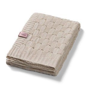 Béžová bambusová pletená deka