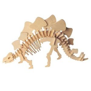 Dřevěné 3D puzzle skládačka dinosauři - Stegosaurus J002