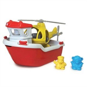 Green Toys - Záchranná loď s helikoptérou