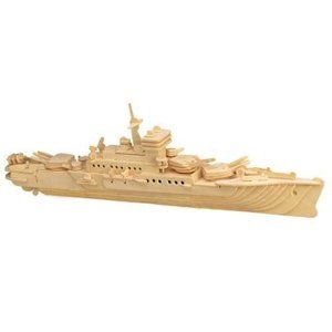 Dřevěné 3D puzzle - dřevěná skládačka - Loď křižník P047
