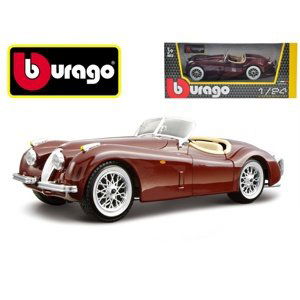 Bburago 1:24 Jaguar XK 120 Roadster (1951) vínový v krabičce